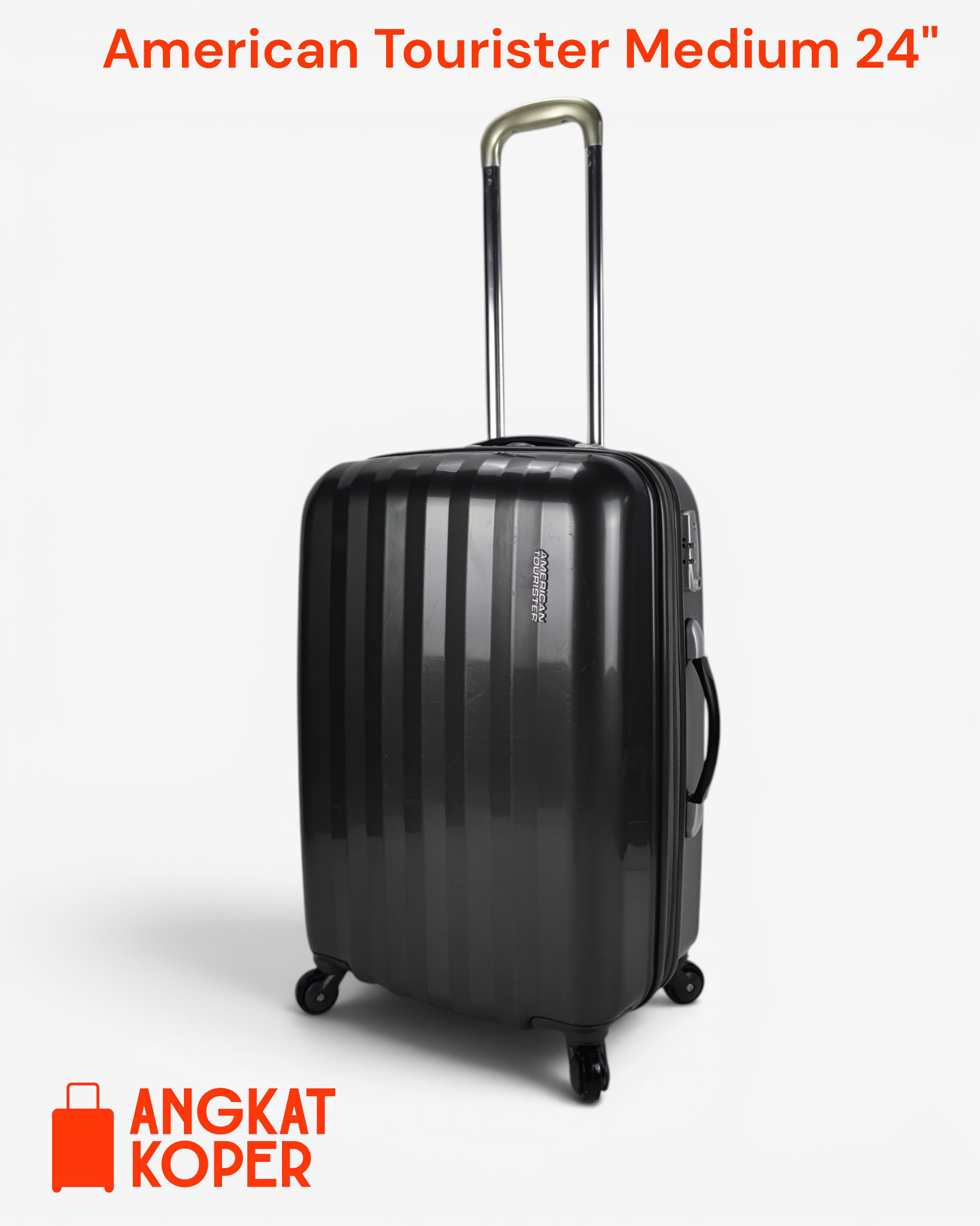 American Tourister Prismo Spinner Hardcase Luggage 24 Inch Black✔️