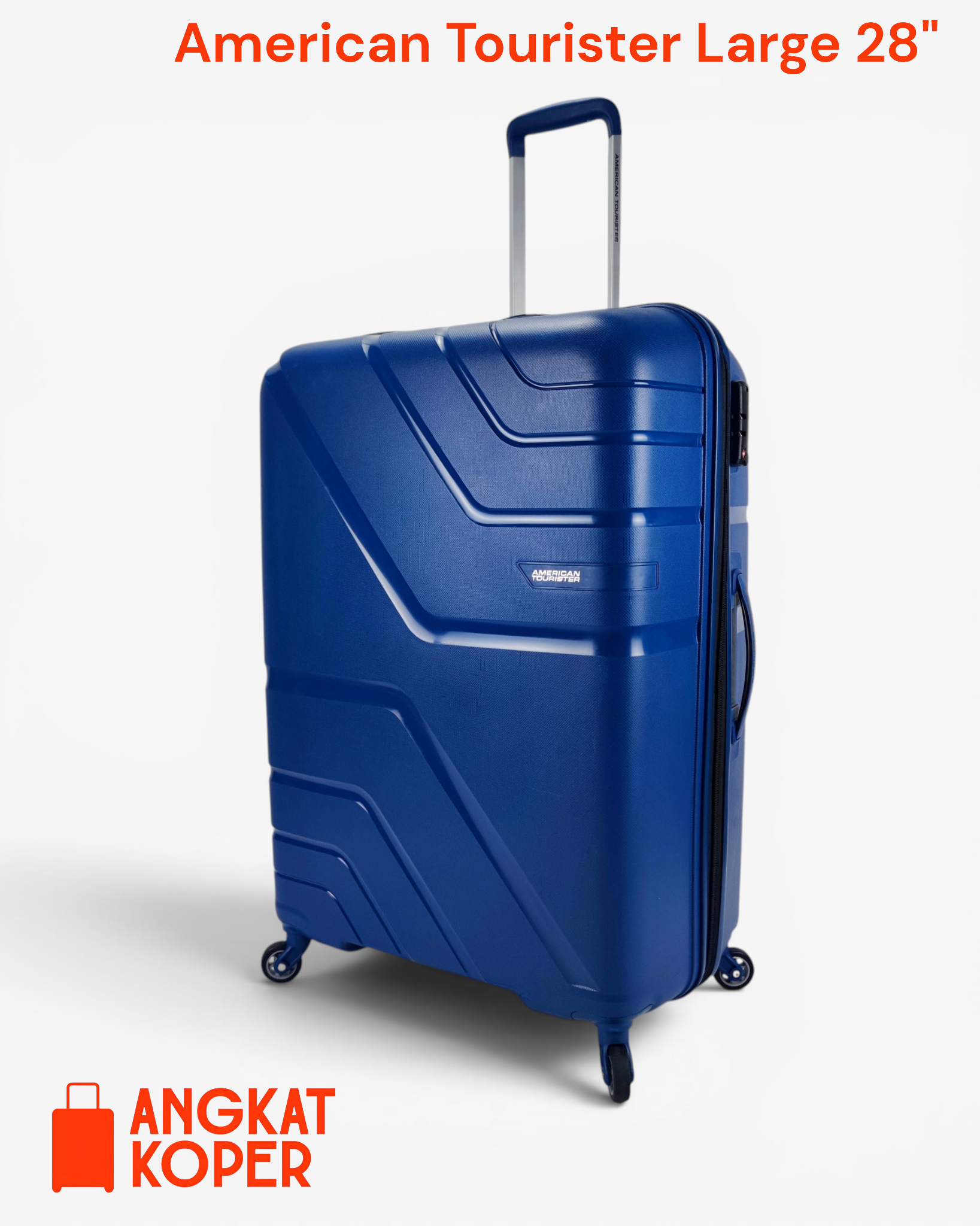 American Tourister Upland Spinner Lightweight Hardcase Luggage 28 Inch Blue✔️