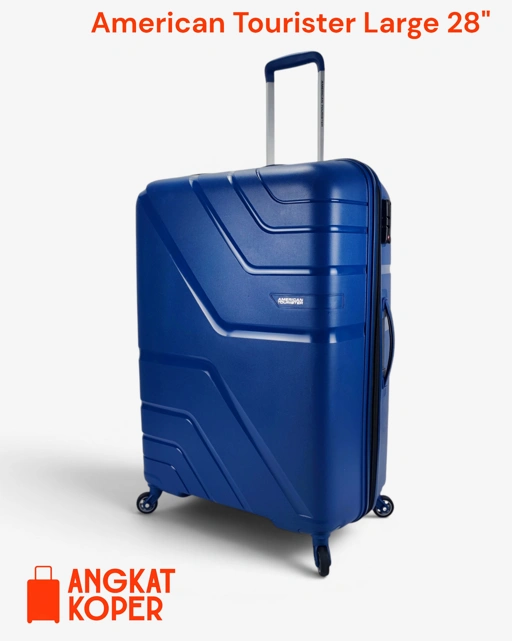 American Tourister Upland Spinner Lightweight Hardcase Luggage 28 Inch Blue✔️