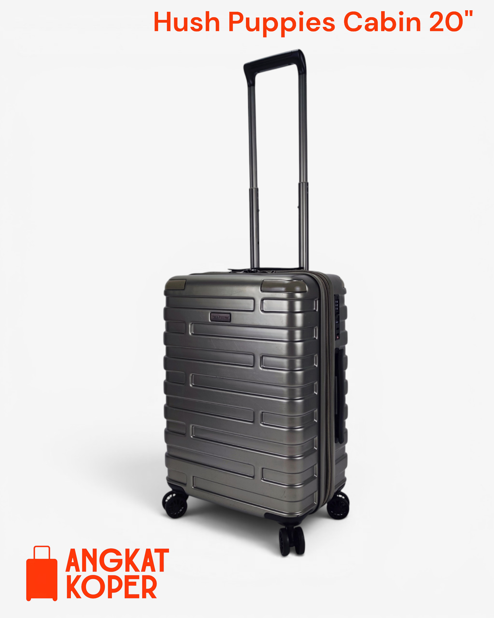 Hush Puppies 4027 Hardcase Luggage 20 Inch Grey