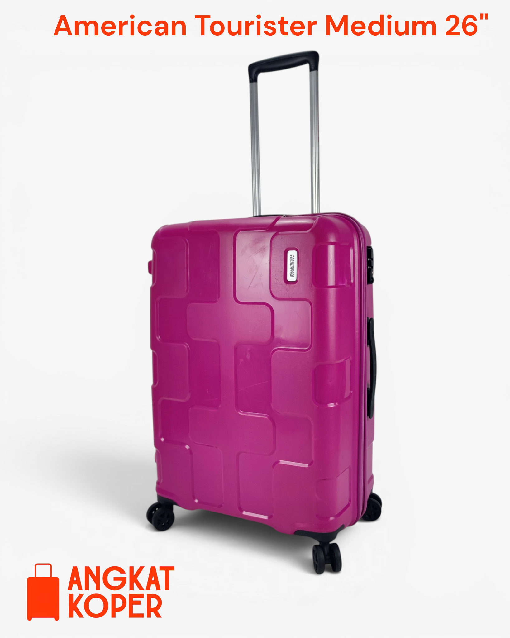 American Tourister Rumpler Spinner Hardcase Luggage 26 Inch Pink