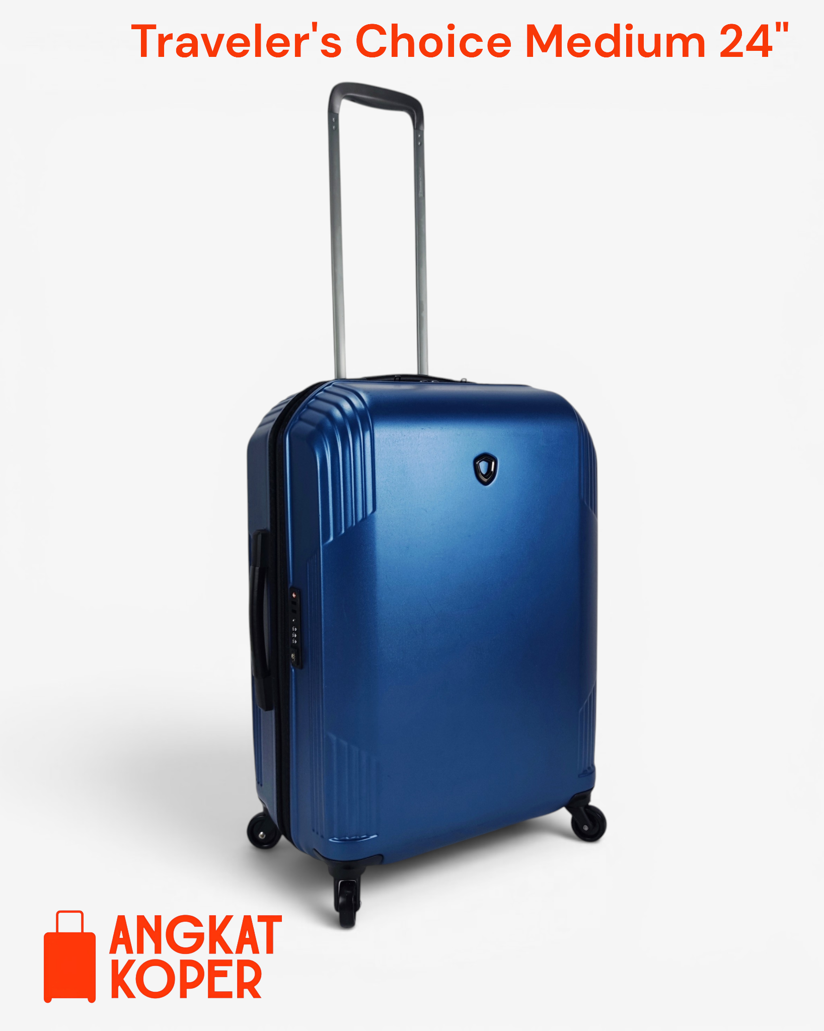 Traveler’s Choice Riverside Hardcase Luggage 24 Inch Blue Sky✔️