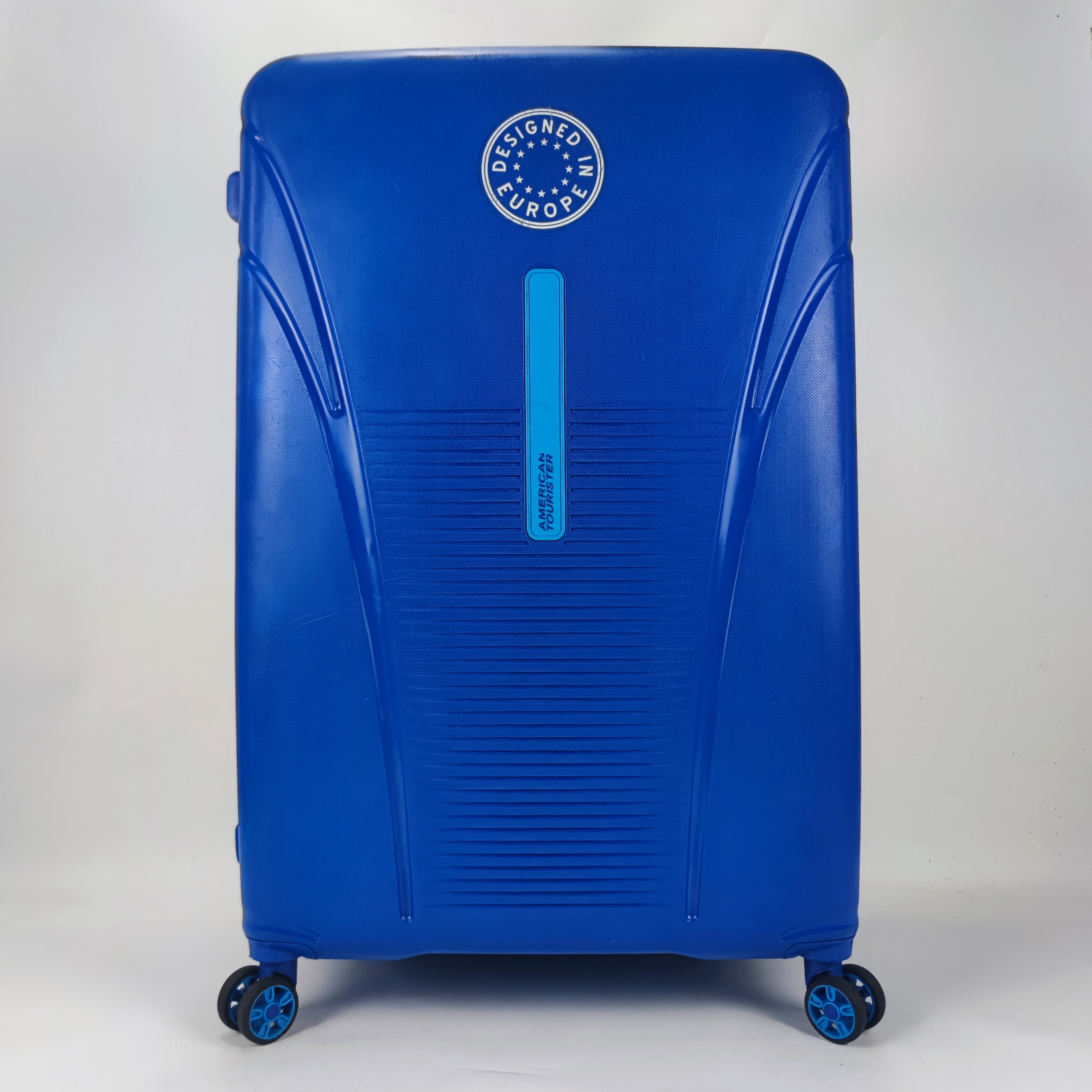 American Tourister Skytracer Spinner Hardcase Luggage 30 Inch Blue