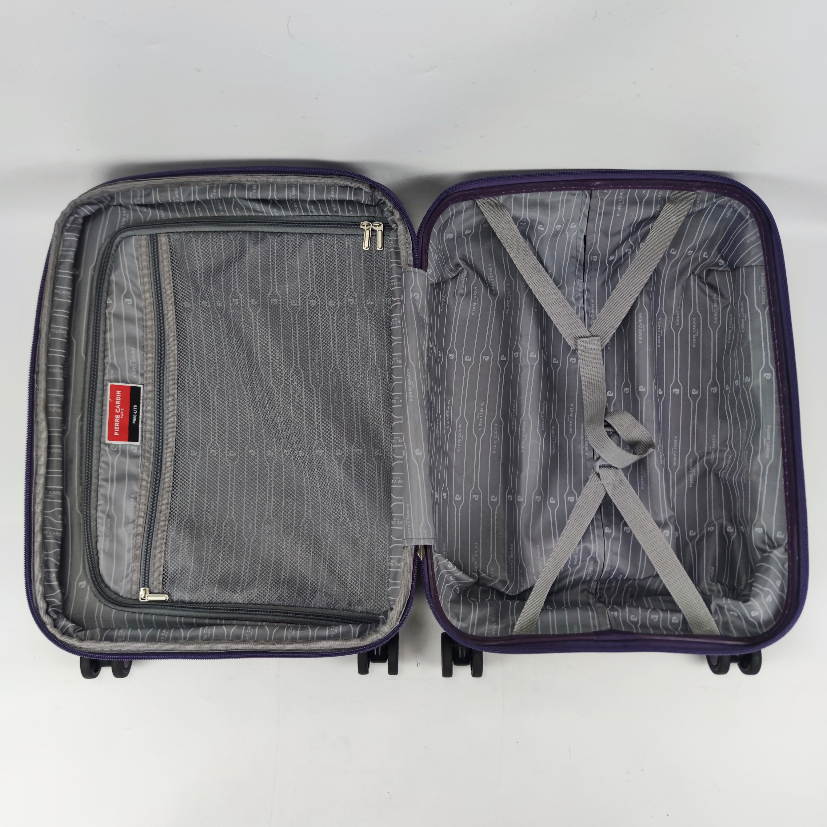 Pierre Cardin 1918 Spinner Hardcase Luggage 20 Inch Purple ✔️