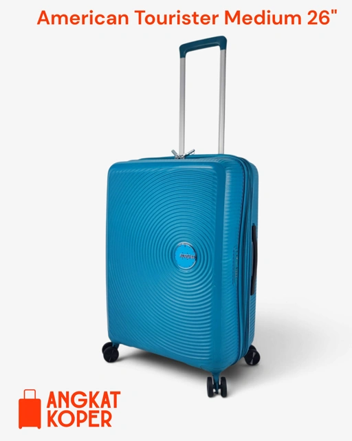 American Tourister Curio Soundbox Spinner Hardcase Luggage 26 Inch Light Blue ✔️