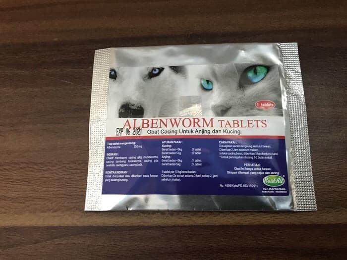 Albenworm Tablets - Obat Cacing Kucing - Anjing