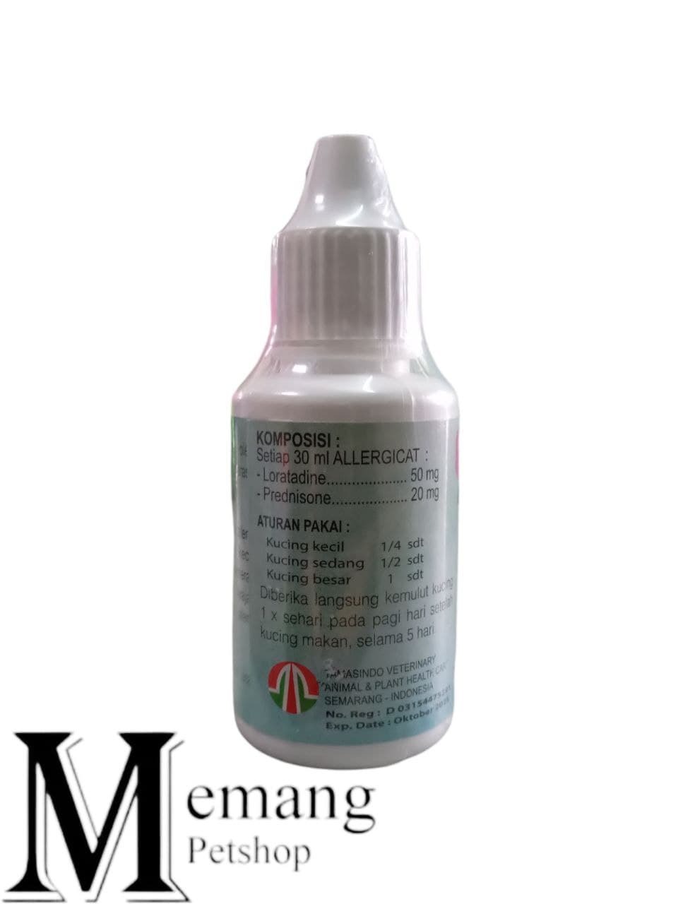 ALLERGI CAT 30ML - Obat Kucing Gatal Kulit Radang Akibat Alergi