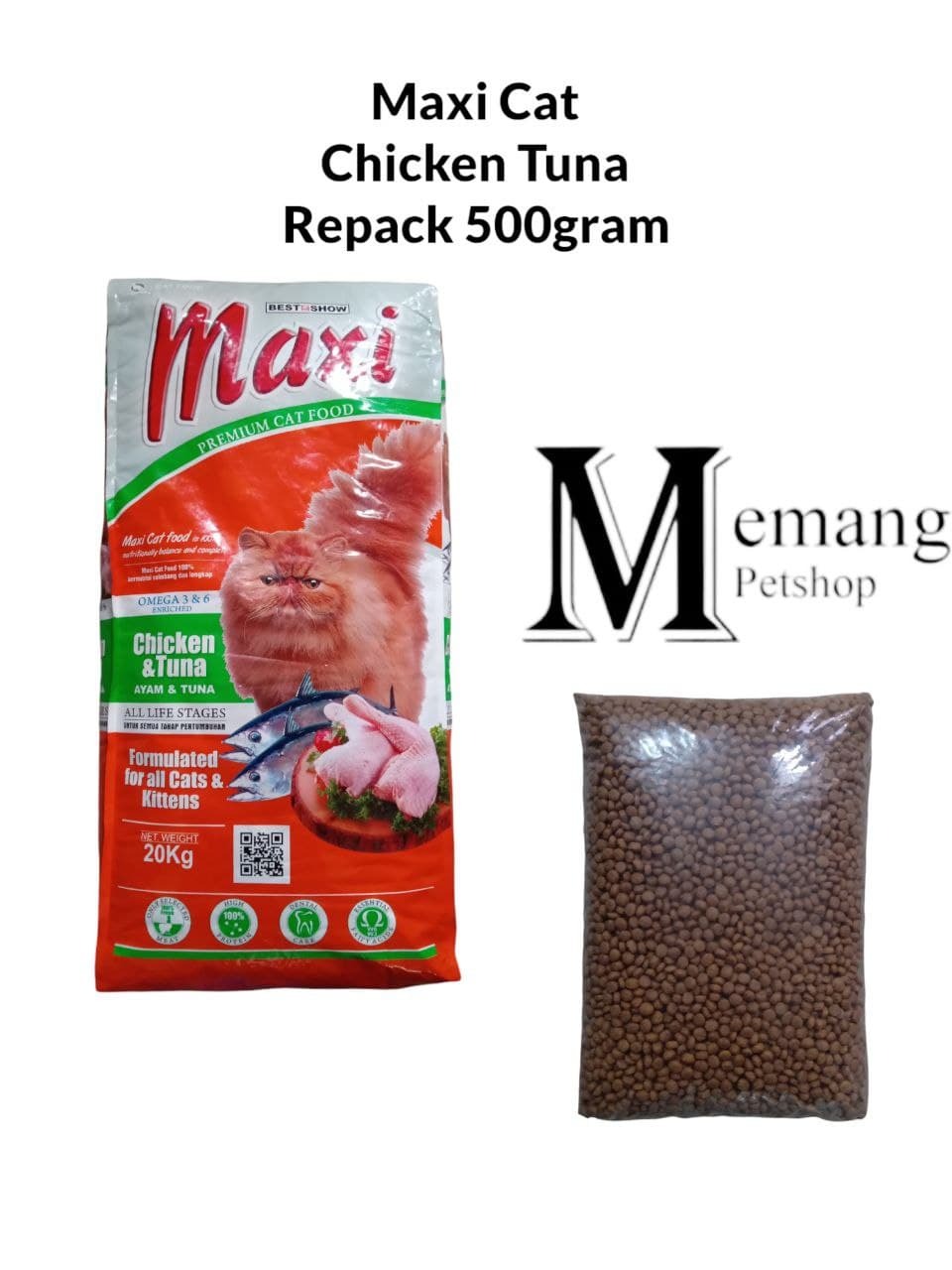 Maxi Cat Food 500gram Repack - Makanan Kucing