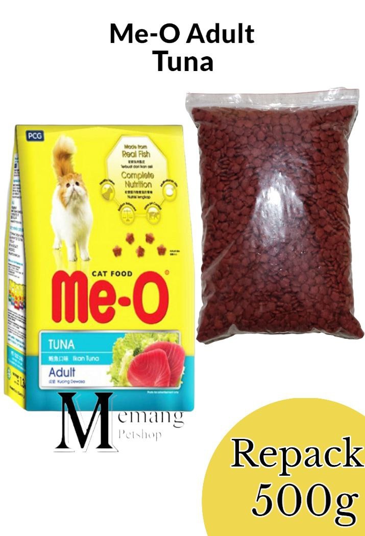 Me-O Adult Tuna 500gram Repack - Makanan Kucing Dewasa Meo