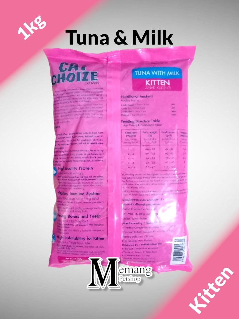Choize Kitten Tuna Milk 1Kg - Makanan Anak Kucing Kering