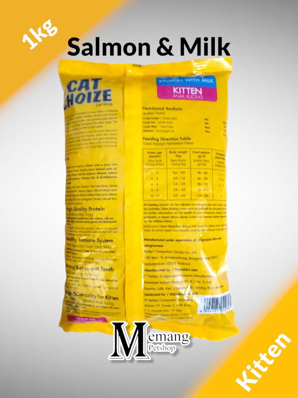 Cat Choize Kitten Salmon Milk 1Kg - Makanan Anak Kucing Kering