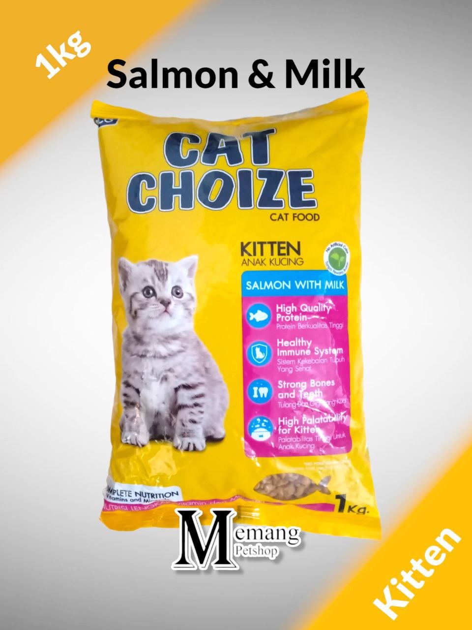 Cat Choize Kitten Salmon Milk 1Kg - Makanan Anak Kucing Kering