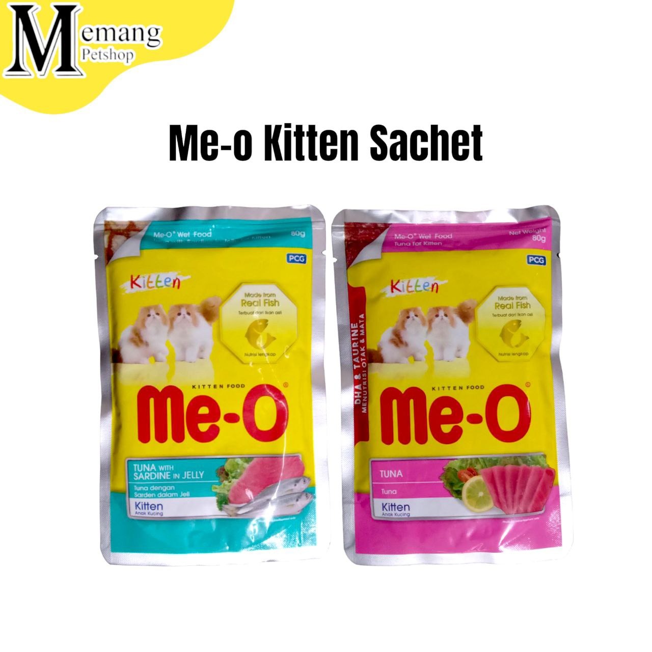 Me-O Kitten Pouch 80gram Sachet - Makanan Anak Kucing Basah - Kitten Wet Food