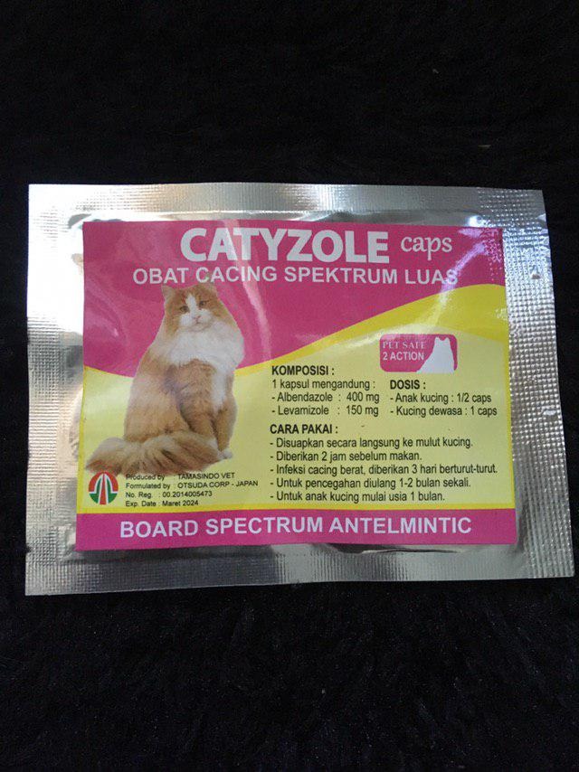 Catyzole Tablet - Kapsul - Obat Cacing Kucing