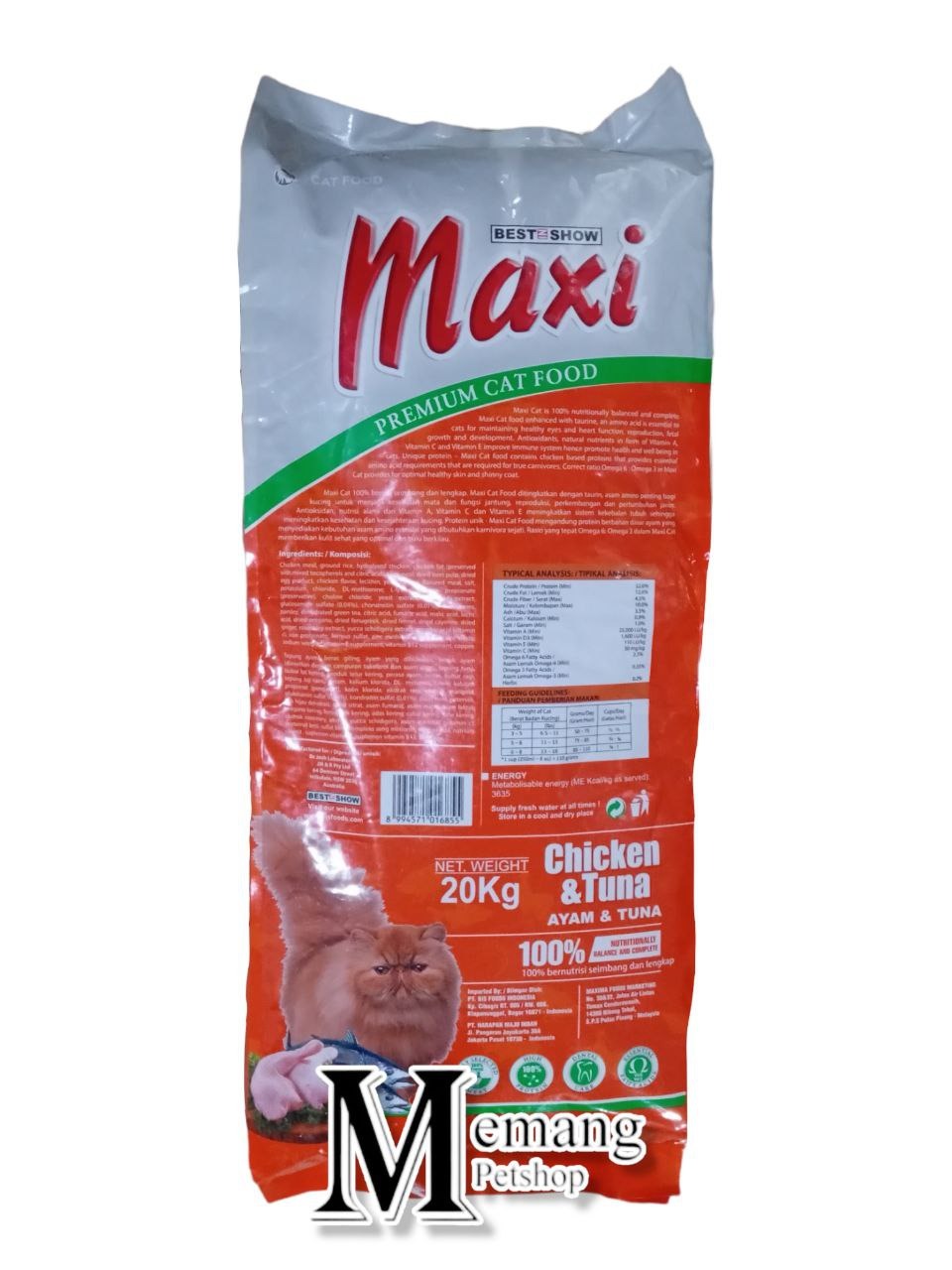Maxi Cat Food 20Kg Freshpack - Makanan Kucing