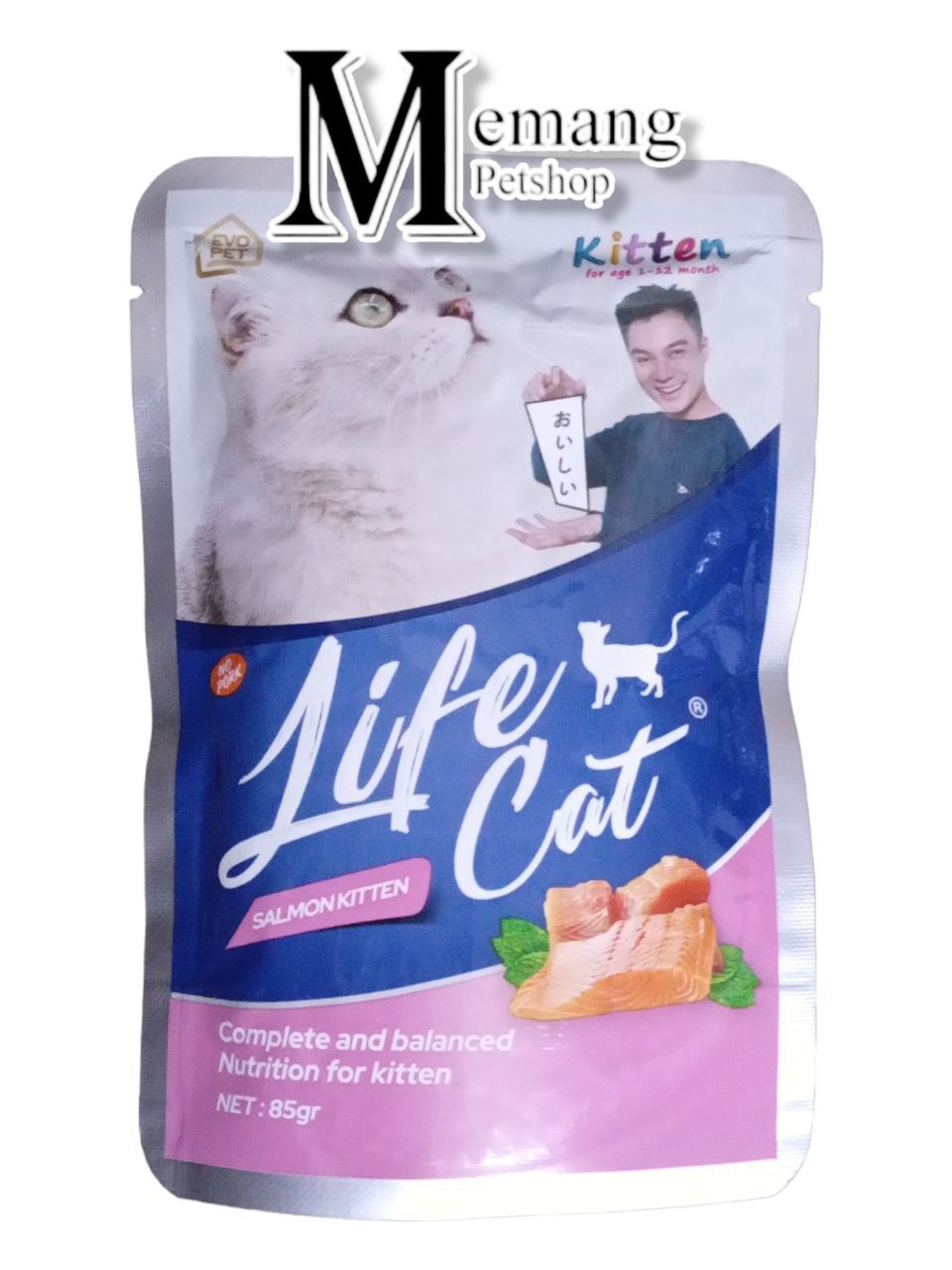 Life Cat Pouch 85gram Kitten Salmon - Makanan Kucing