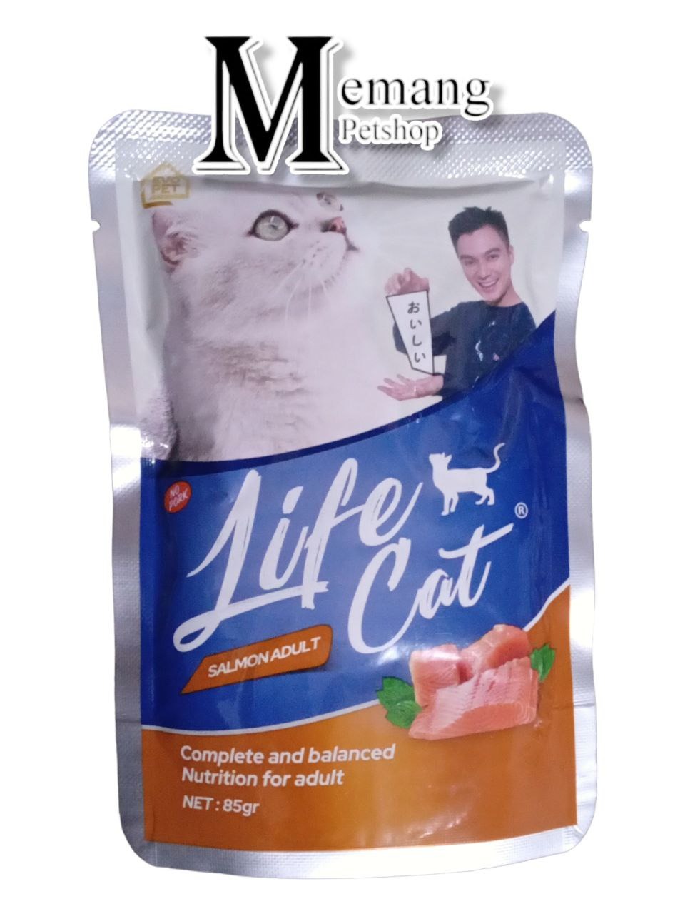 Life Cat Pouch 85gram Adult Salmon - Makanan Kucing