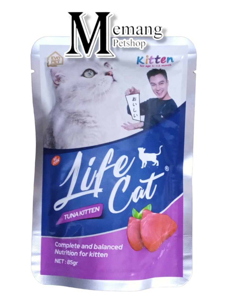 Life Cat Pouch 85gram Kitten Tuna - Makanan Kucing
