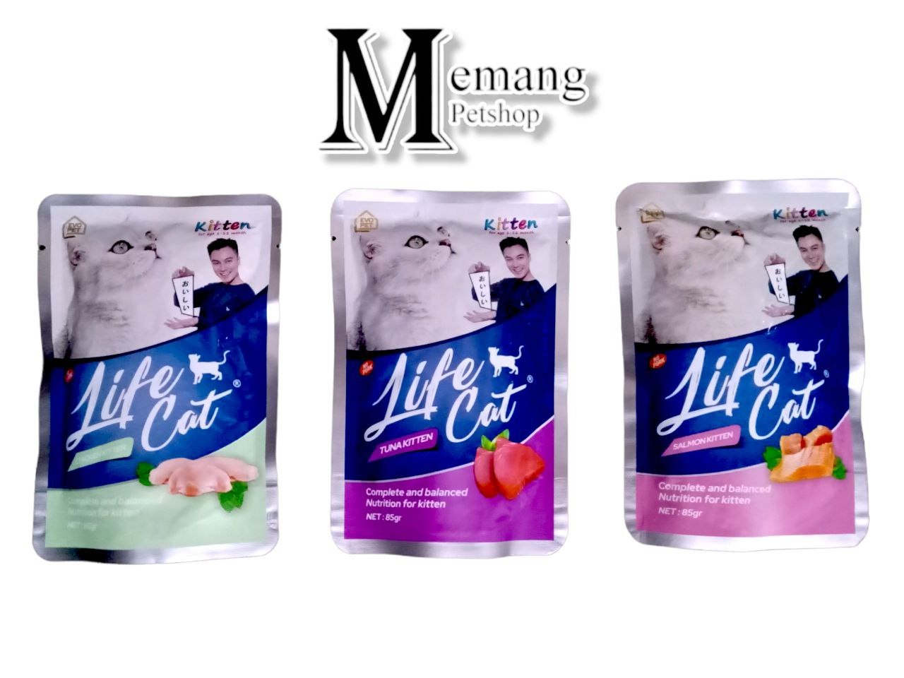Life Cat Kitten Pouch 85gram Sachet - Makanan Anak Kucing Basah - Kitten Food
