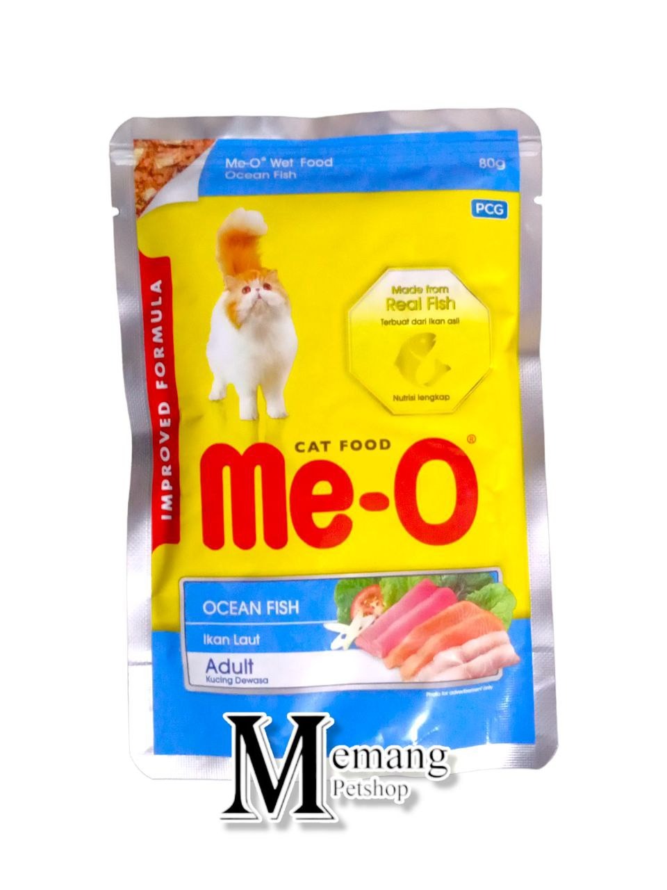 Me-O Adult Pouch 80gram Sachet - Makanan Kucing Basah - Cat Wet Food