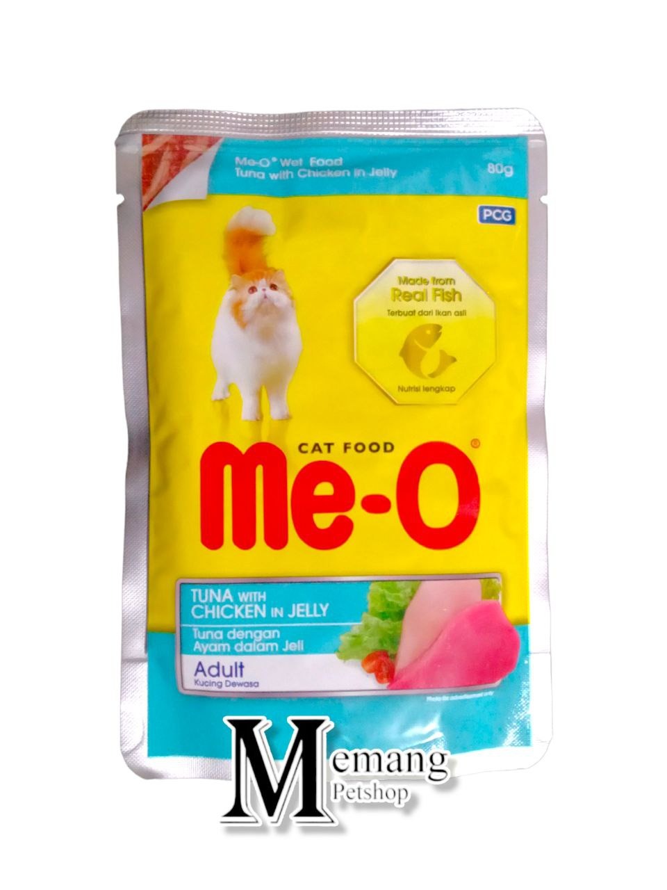 Me-O Adult Pouch 80gram Sachet - Makanan Kucing Basah - Cat Wet Food