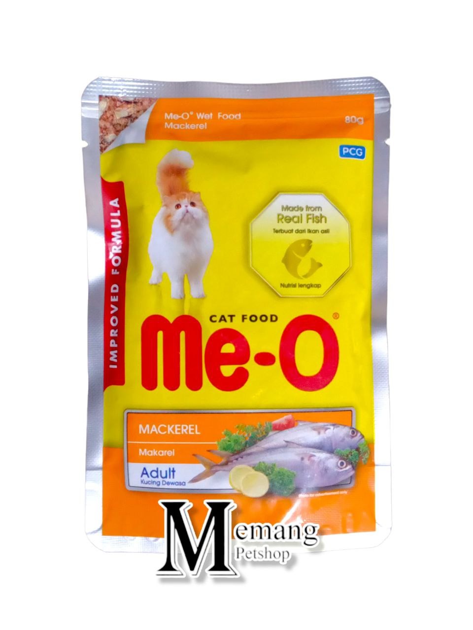 Me-O Adult Pouch 80gram Sachet - Makanan Kucing Basah - Cat Wet Food