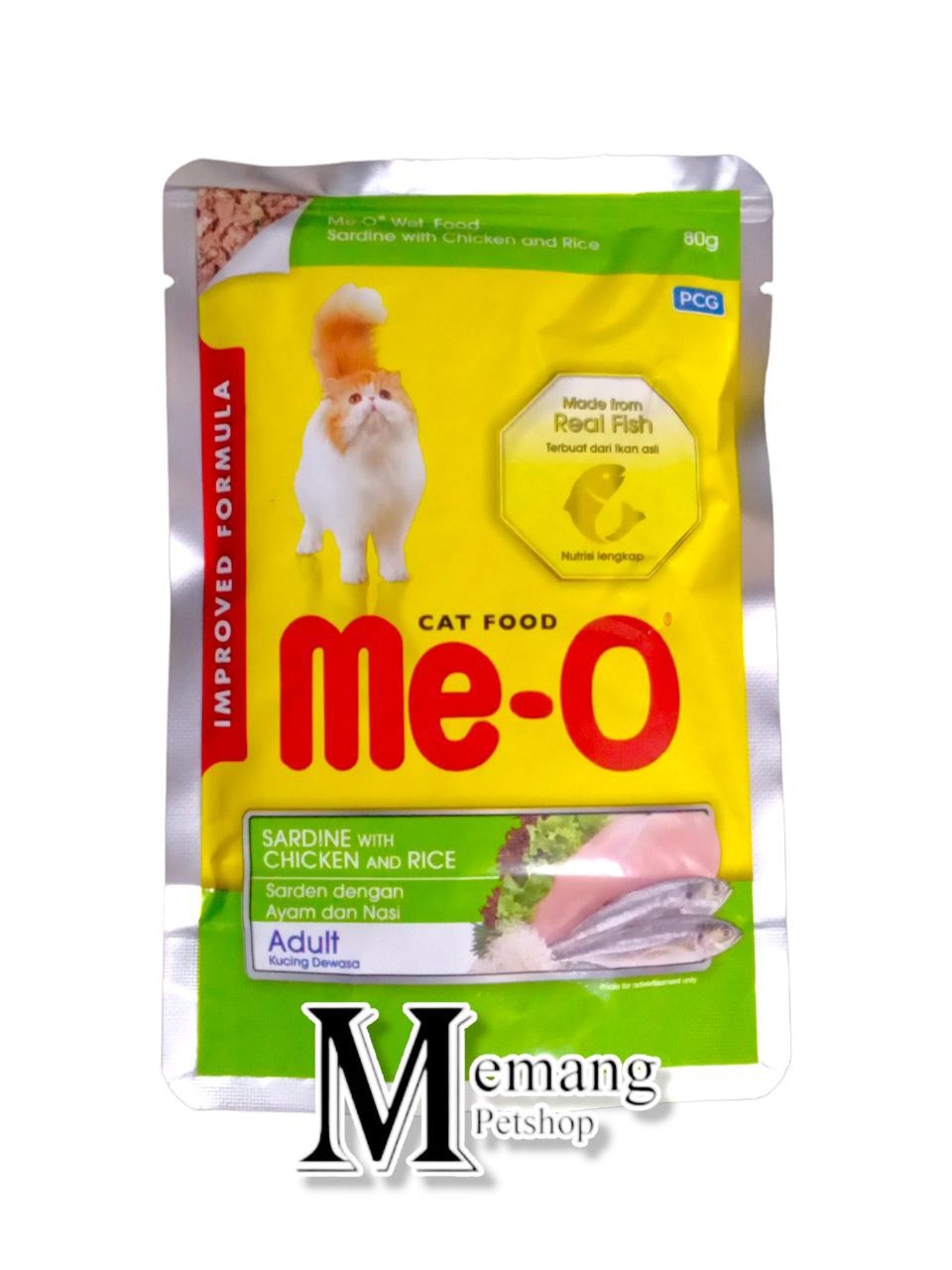 Me-O Adult Pouch 80gram Sachet - Makanan Kucing Basah - Cat Wet Food