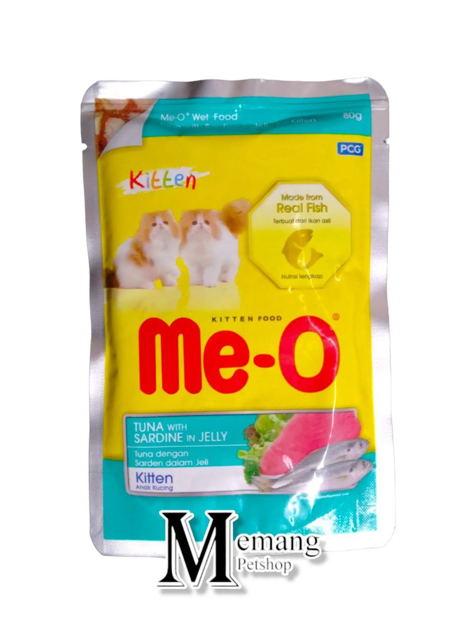 Me-O Kitten Pouch 80gram Sachet - Makanan Anak Kucing Basah - Kitten Wet Food