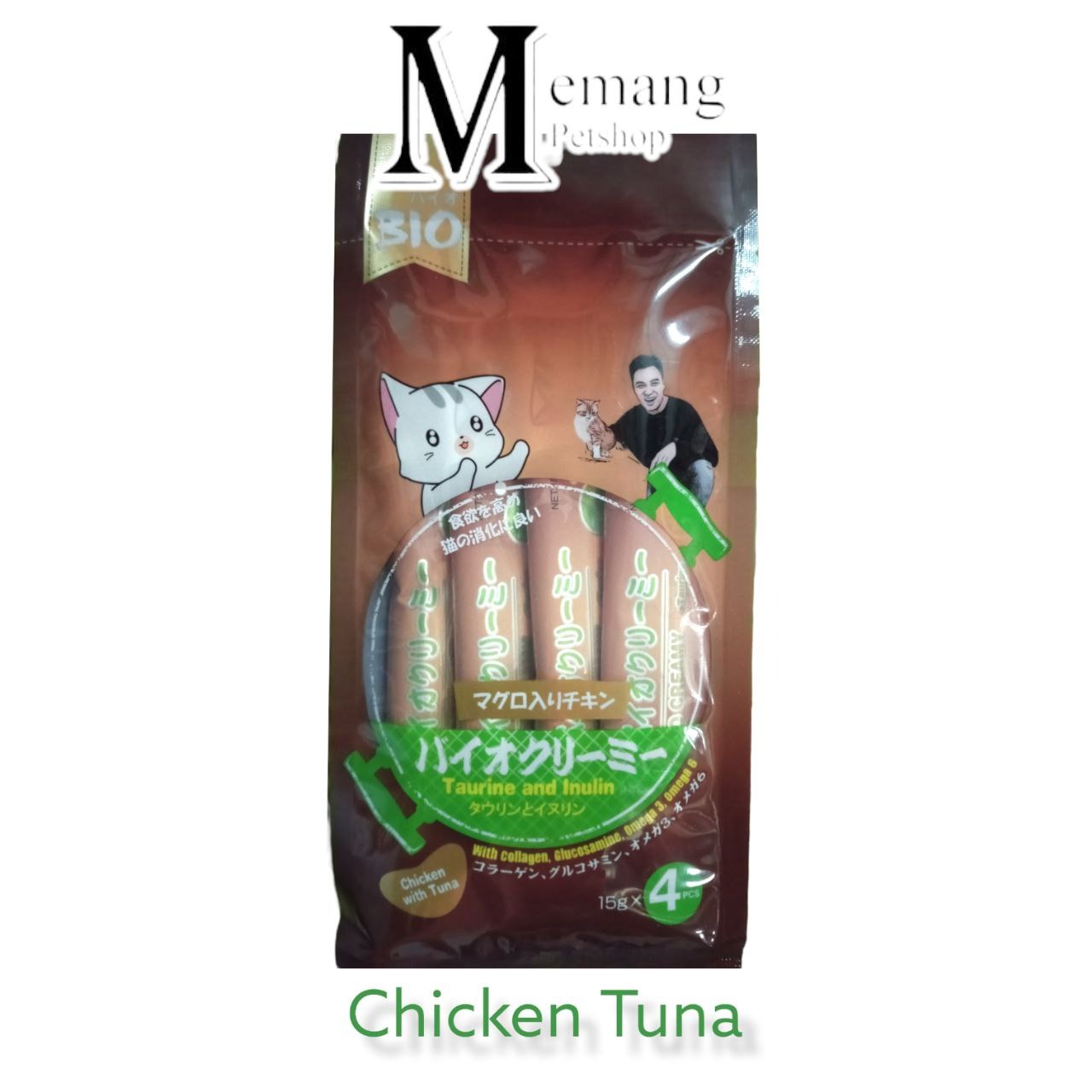 Bio Creamy Treats Isi 4 - Liquid Cat Snack - Cemilan Kucing