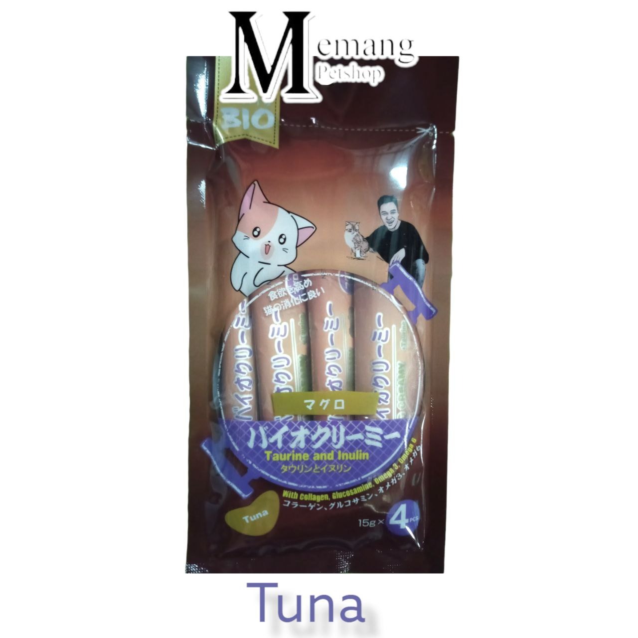 Bio Creamy Treats Isi 4 - Liquid Cat Snack - Cemilan Kucing