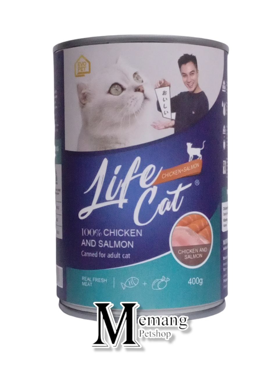 Life Cat Kaleng 400gram Adult Salmon Chicken - Makanan Kucing
