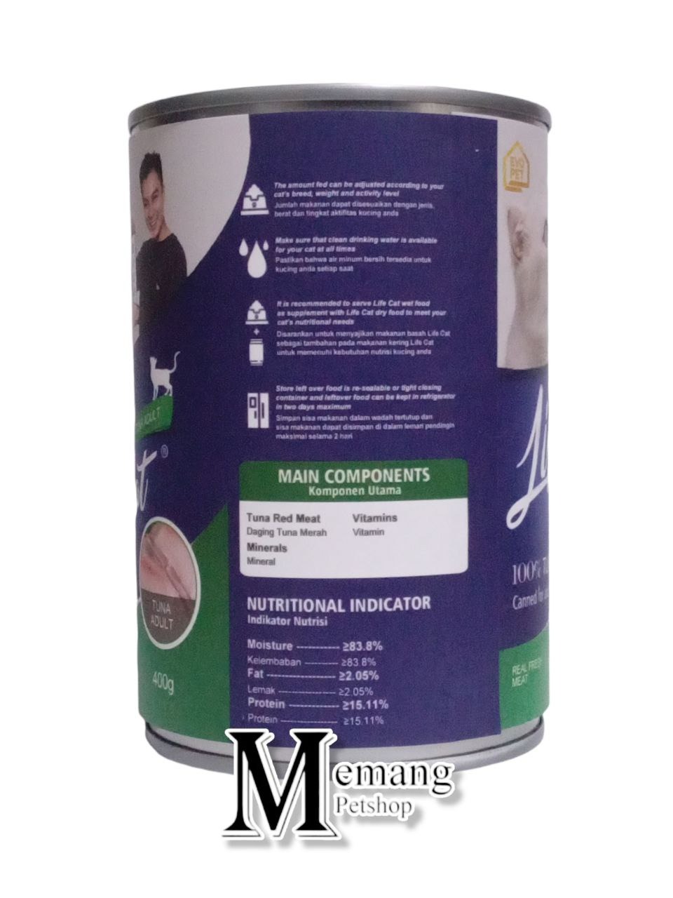 Life Cat Kaleng 400gram Adult Tuna - Makanan Kucing