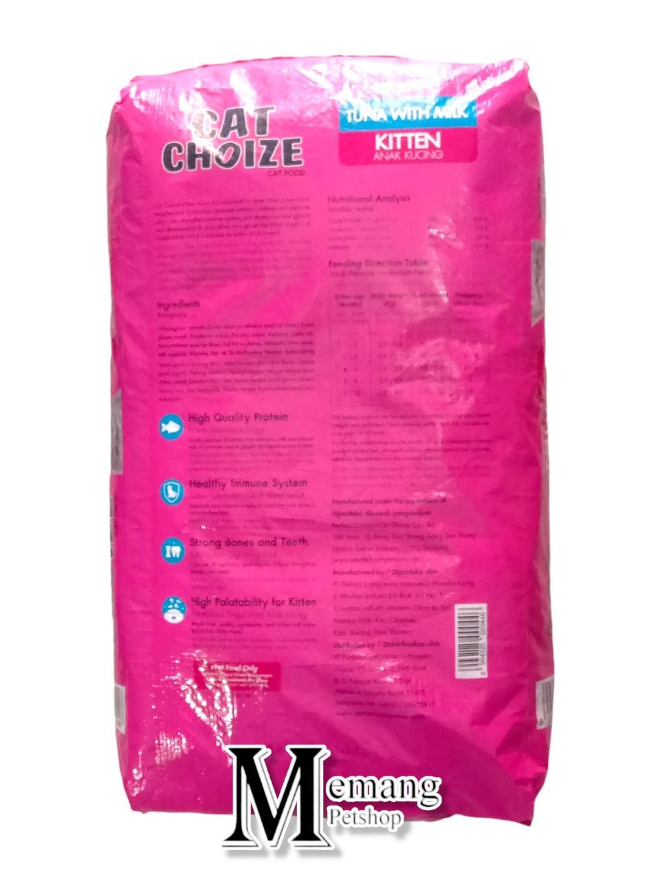 Choize Kitten Tuna Milk 20Kg - Makanan Anak Kucing Kering