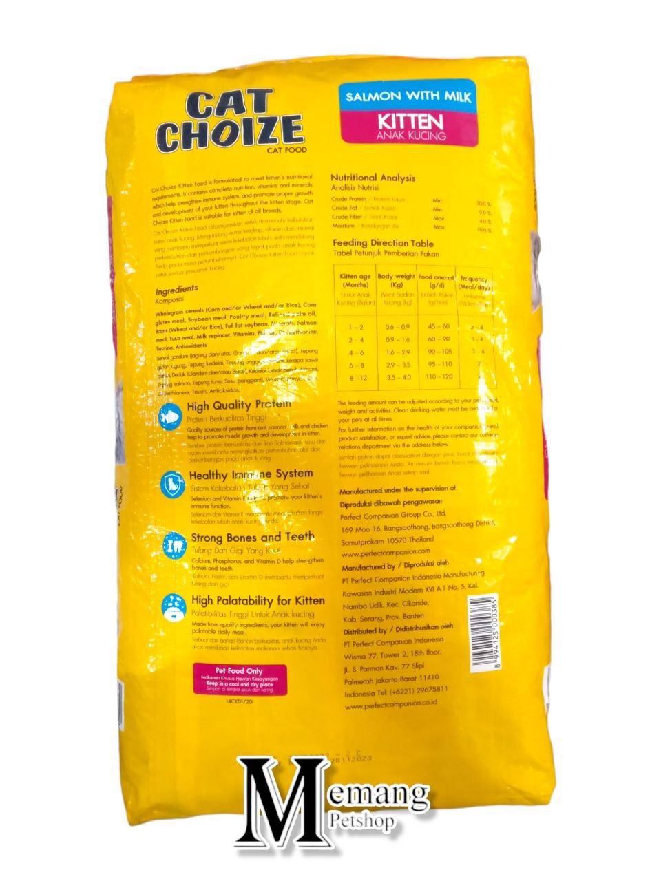 Cat Choize Kitten Salmon Milk 20Kg - Makanan Anak Kucing Kering