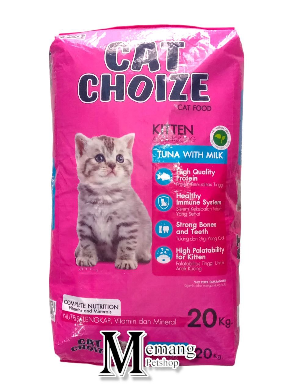Choize Kitten Tuna Milk 20Kg - Makanan Anak Kucing Kering