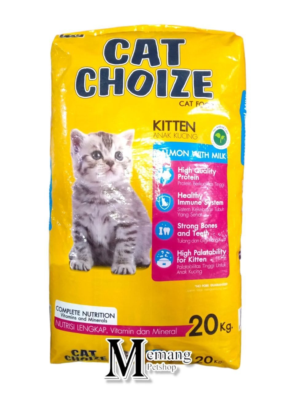 Cat Choize Kitten Salmon Milk 20Kg - Makanan Anak Kucing Kering