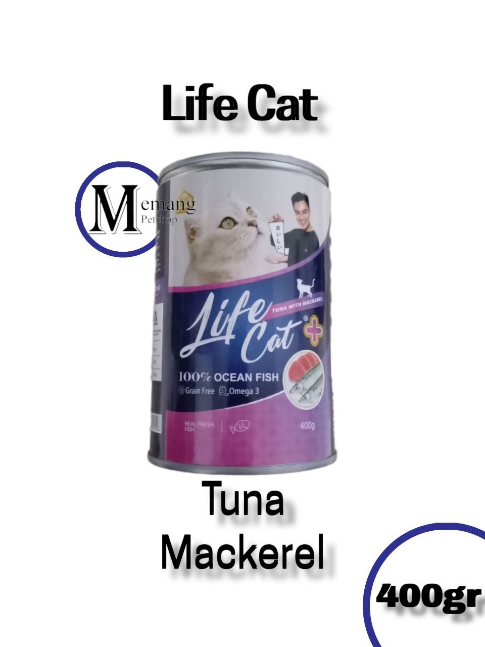 Life Cat Kaleng Plus 400gram Tuna with Mackarel - Makanan Kucing