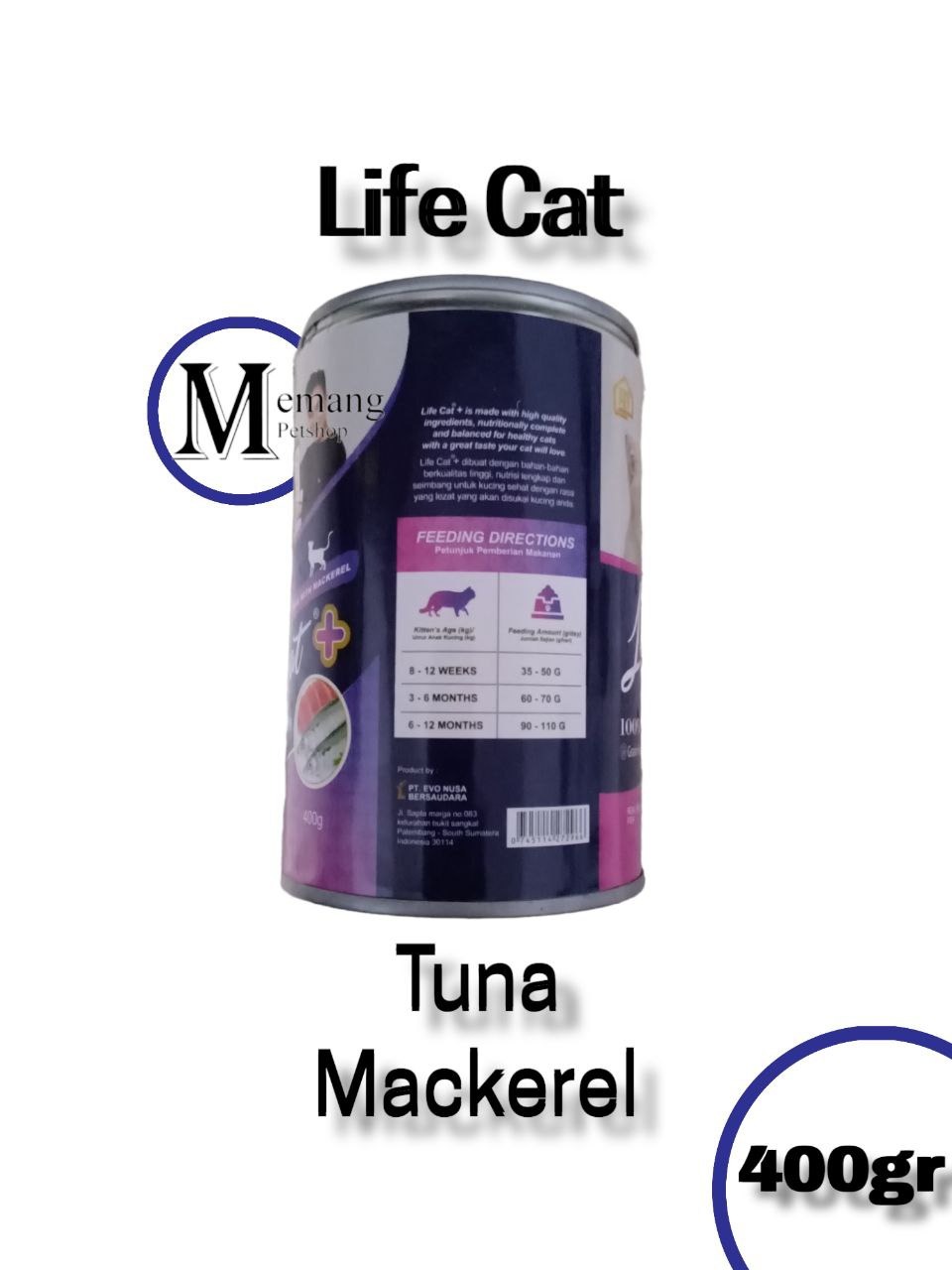 Life Cat Kaleng Plus 400gram Tuna with Mackarel - Makanan Kucing