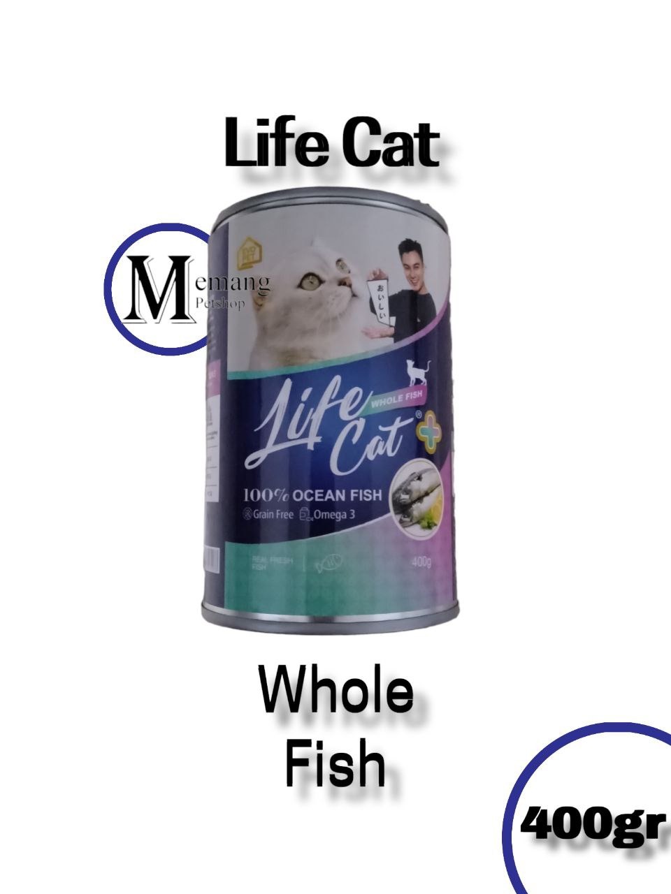 Life Cat Kaleng Plus 400gram Whole Fish - Makanan Kucing