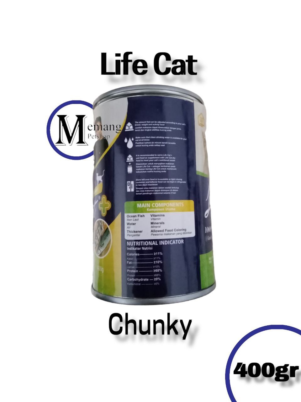 Life Cat Kaleng Plus 400gram Chunky - Makanan Kucing