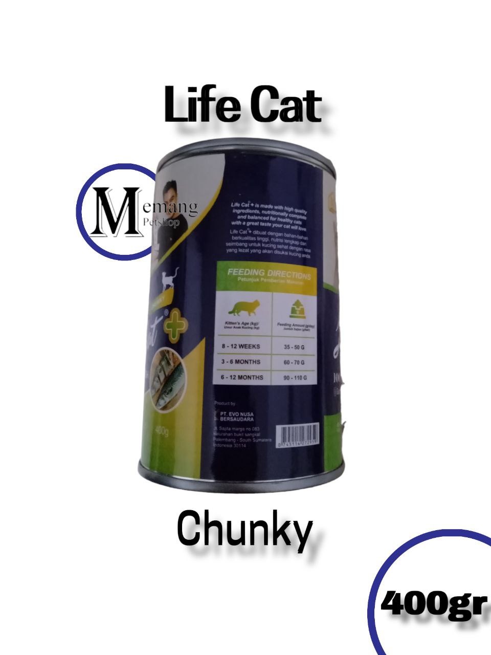 Life Cat Kaleng Plus 400gram Chunky - Makanan Kucing