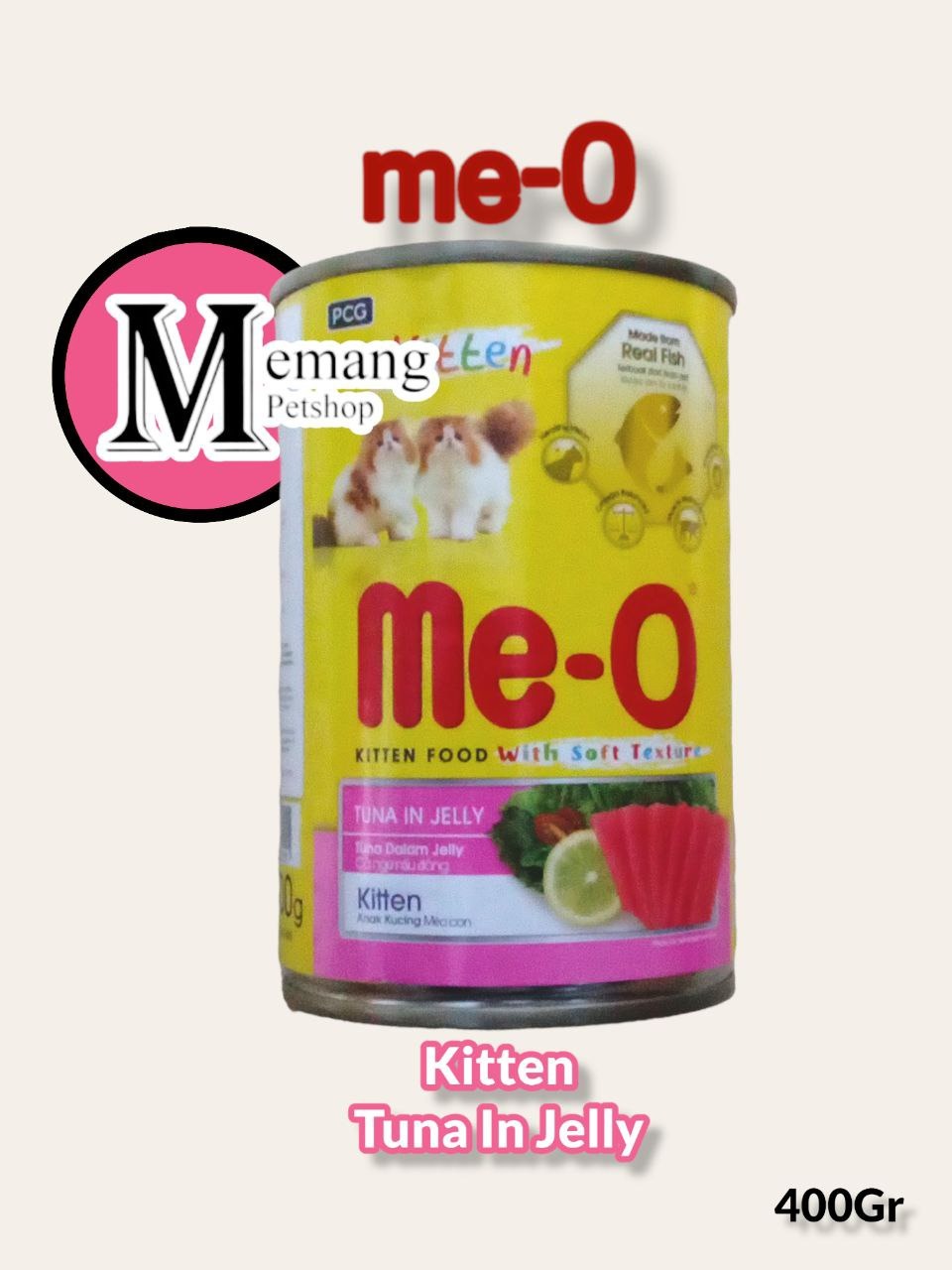 Me-O Kaleng Kitten Tuna 400gram - Makanan Kucing Basah