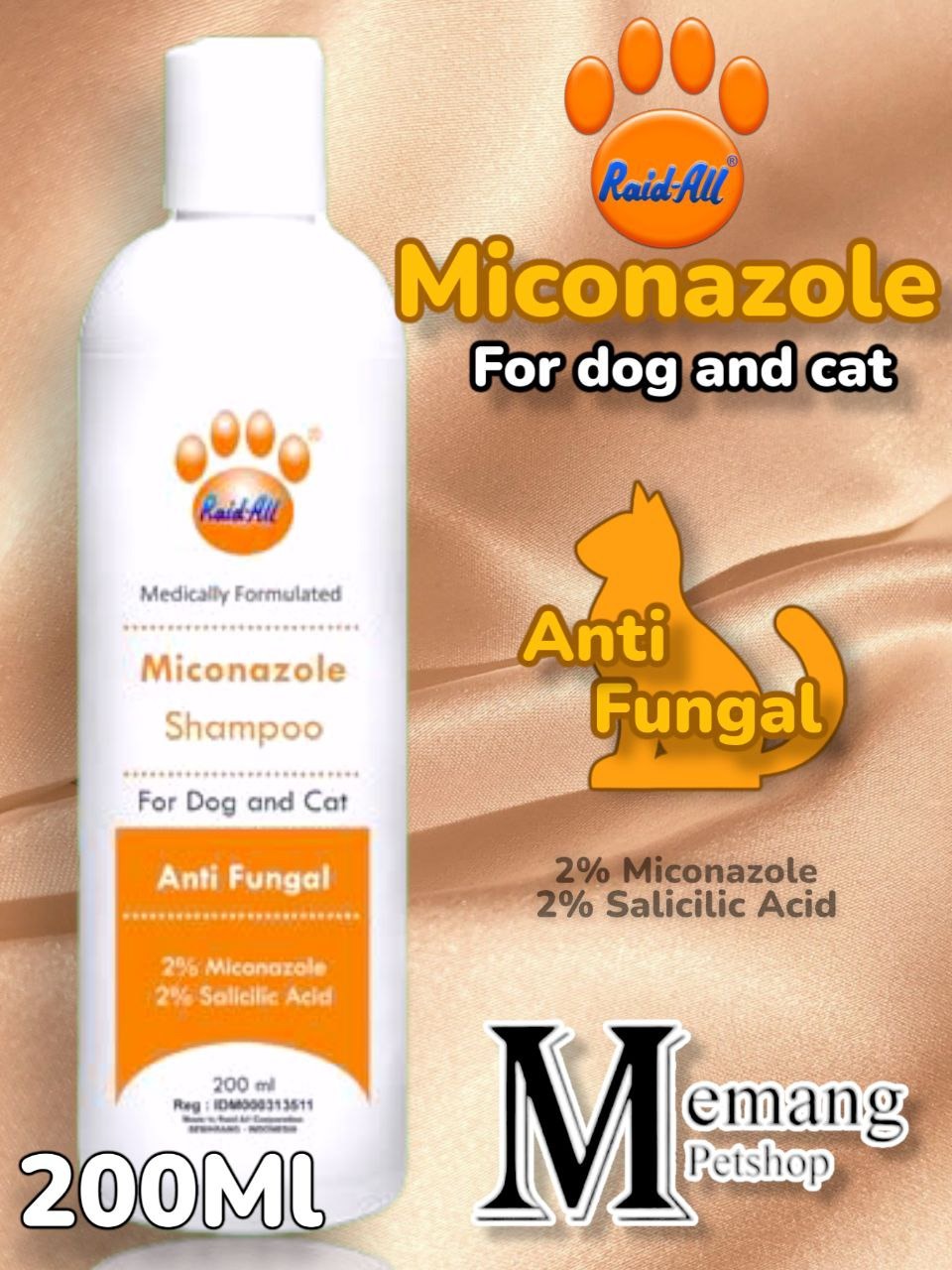 Shampoo Miconazole - 200mL - Shampo Anti Jamur Anjing Kucing