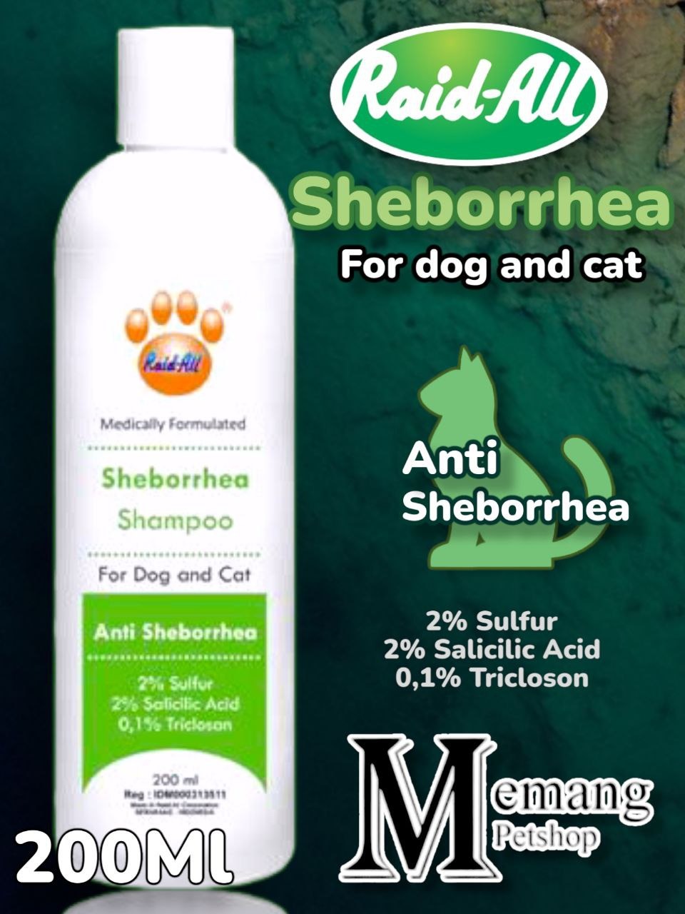 Sheborrhea Shampoo Miconazole - 200mL - Shampo - Anjing Kucing