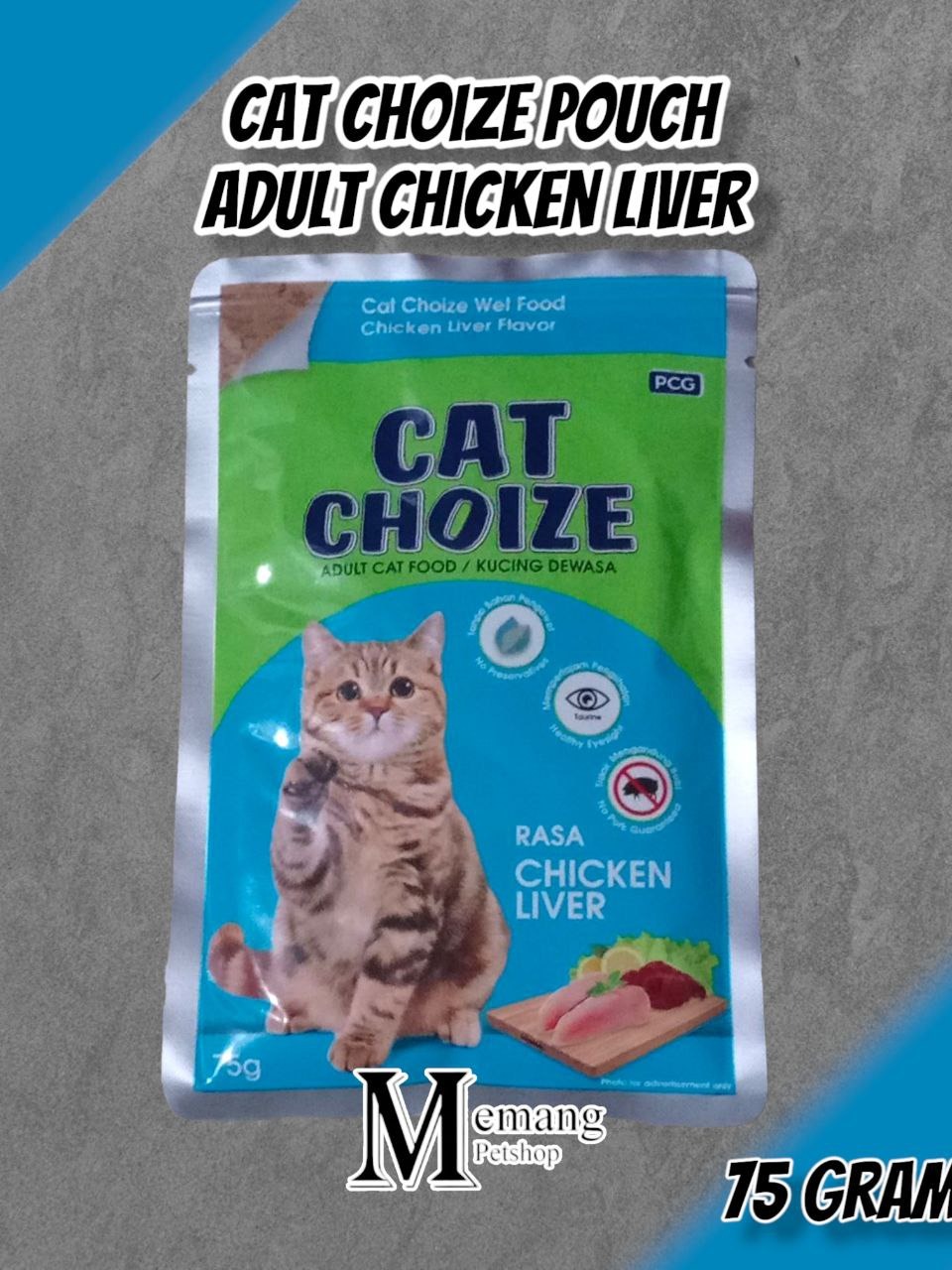 Choize Adult Chicken Liver 75gr Pouch Makanan Kucing Basah Cat Wet Food