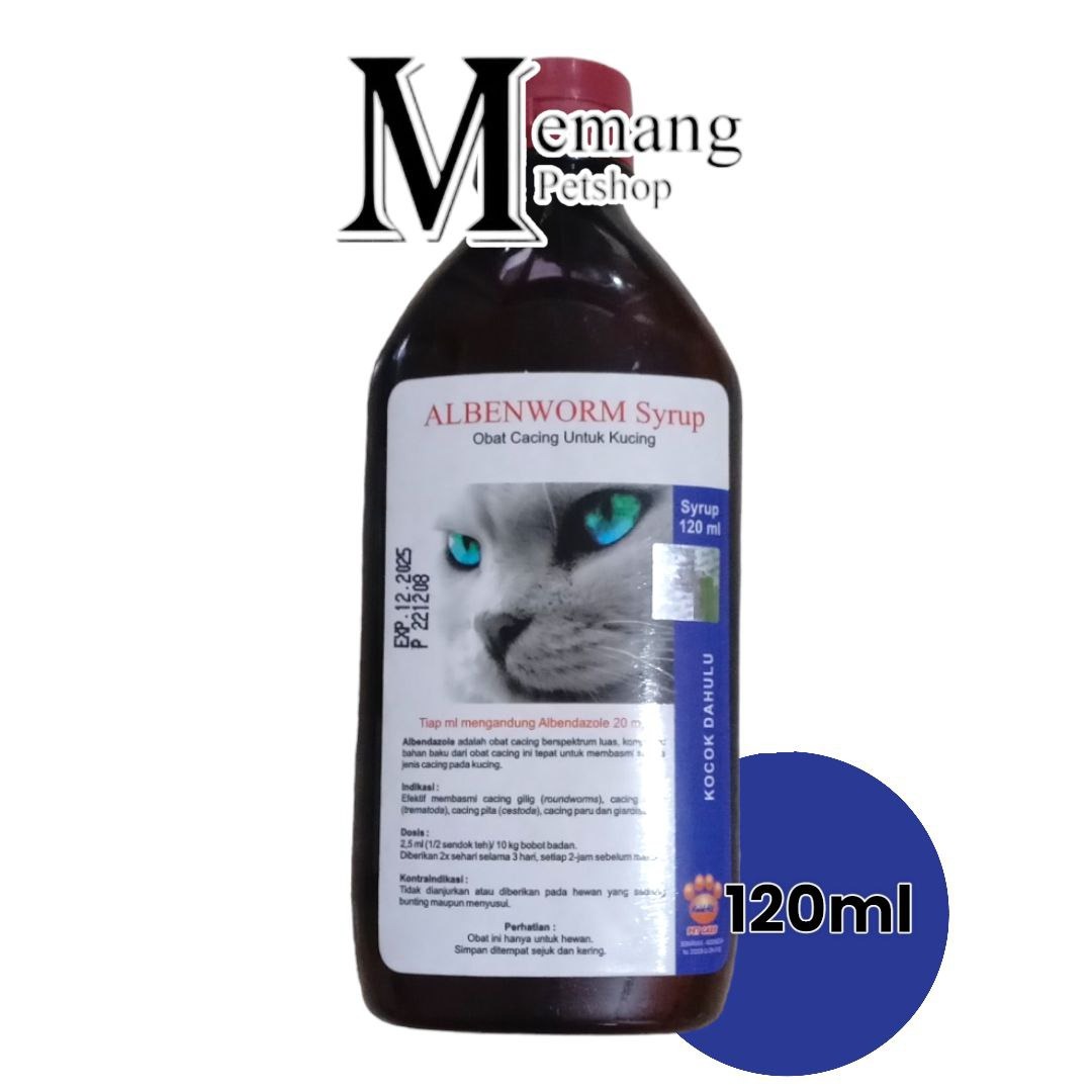Albenworm Syrup Cat 120 ml Obat Cacing Cair Kucing Raid All