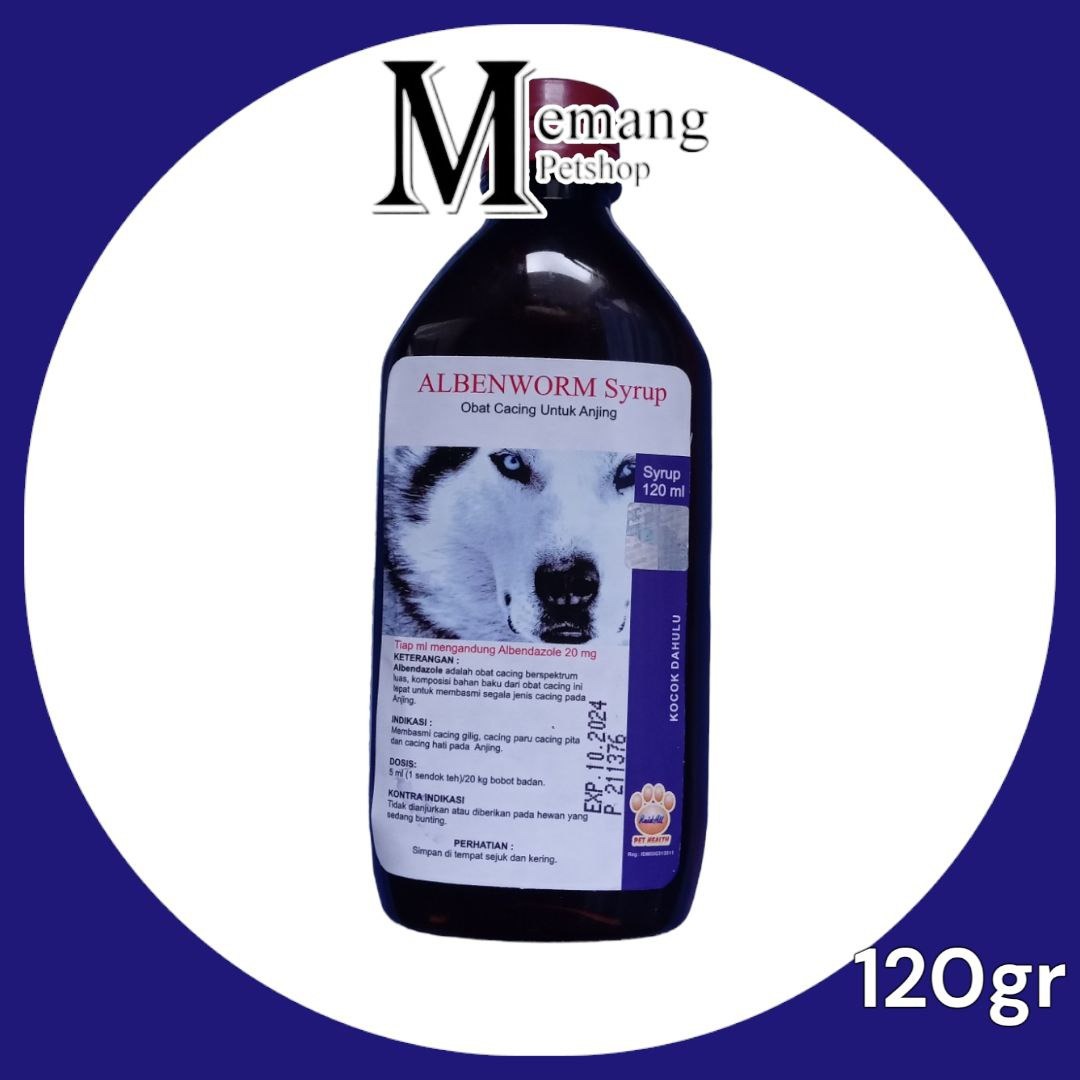 Albenworm Syrup Dog 120 ml Obat Cacing Cair Anjing Raid All
