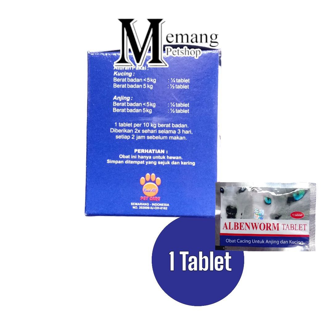 Albenworm Tablets - Obat Cacing Kucing - Anjing