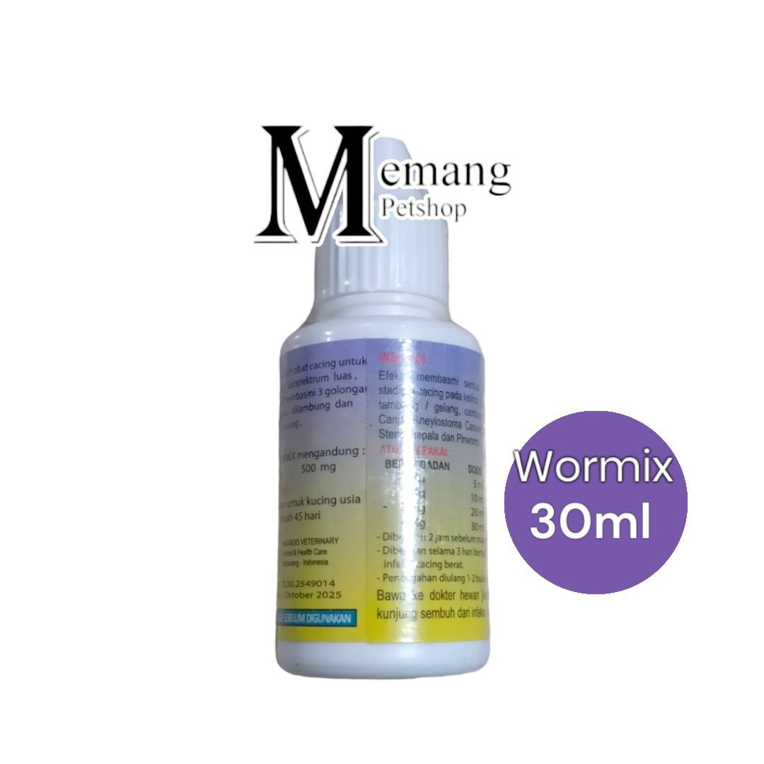 Wormix - Obat Cacing Kucing - Cair Tetes