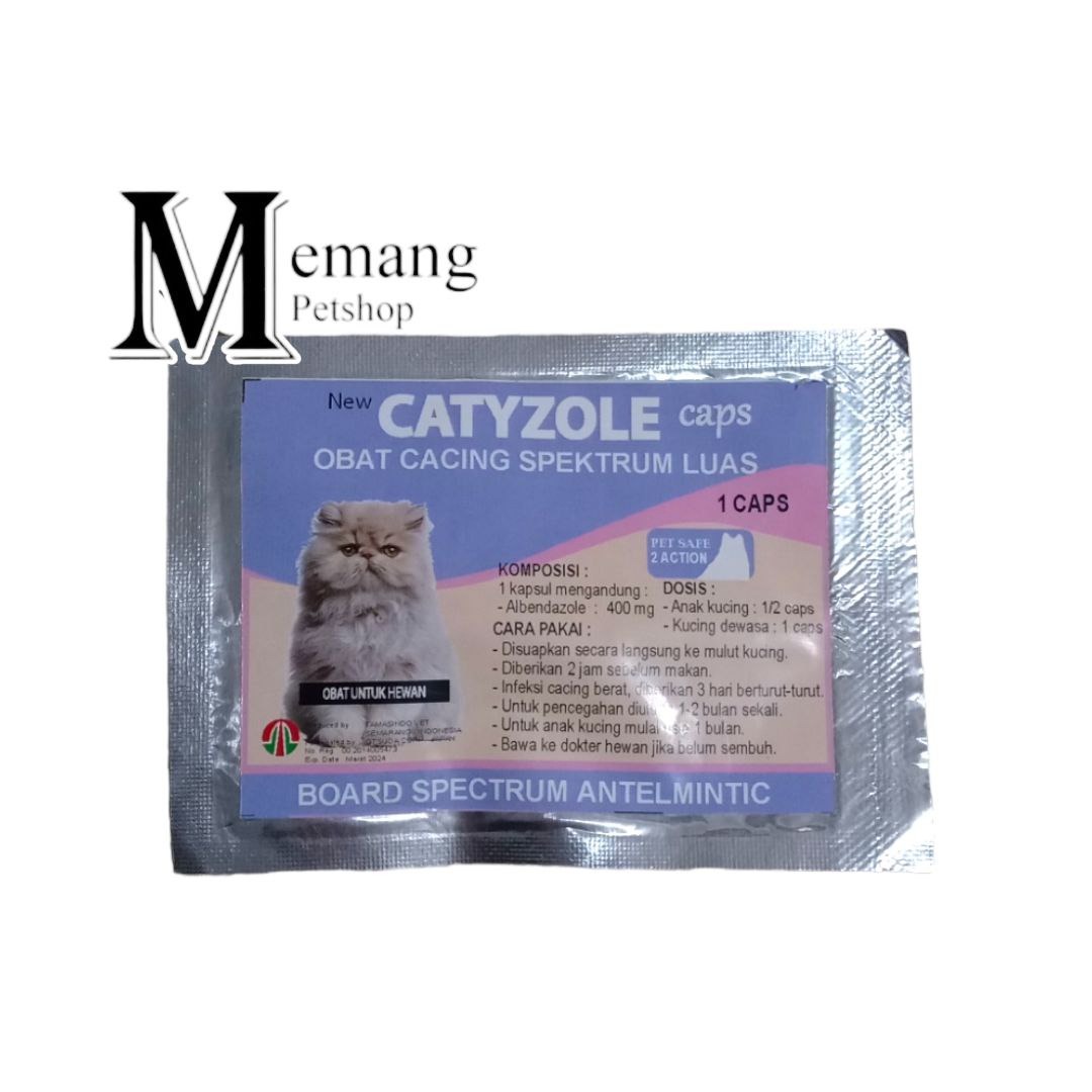 Catyzole Tablet - Kapsul - Obat Cacing Kucing